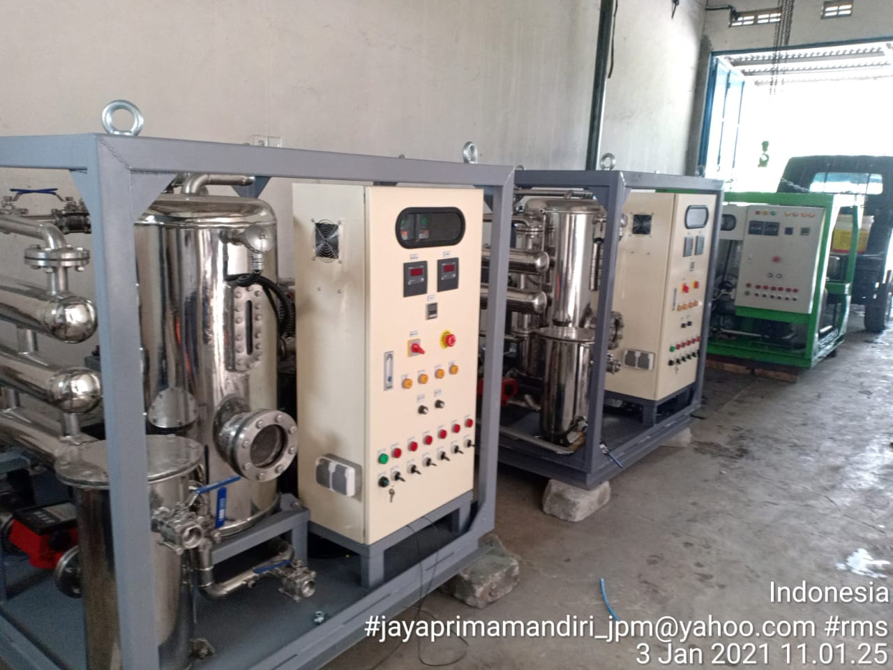 Pabrikasi Mesin purifikasi Oli Trafo